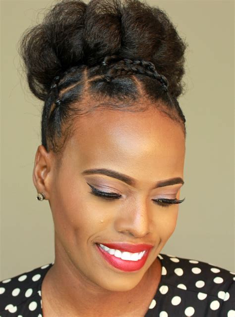 natural updo hairstyles for black hair